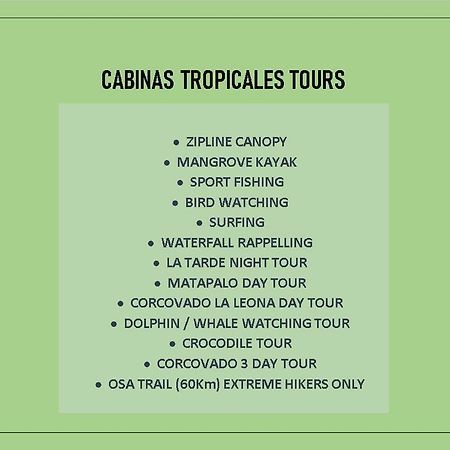 Cabinas Tropicales Puerto Jiménez 外观 照片