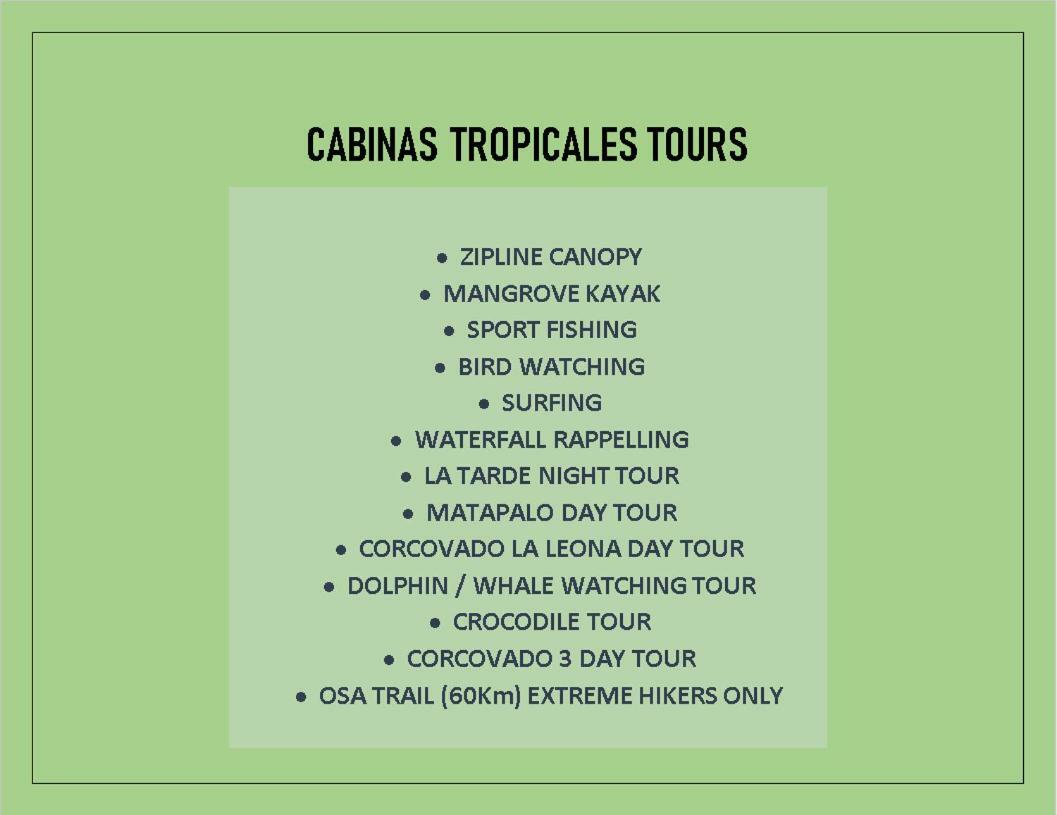 Cabinas Tropicales Puerto Jiménez 外观 照片
